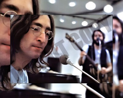 1960's John Lennon Paul McCartney From The Beatles In Studio Collage 8x10 Photo
