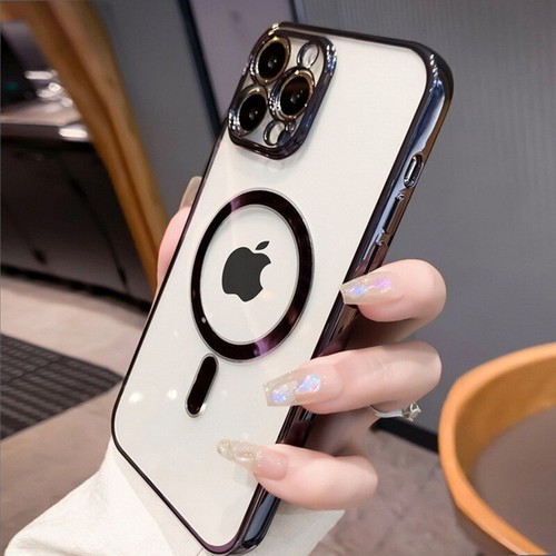 Funda magnética transparente con revestimiento magsafe para iPhone 15 14 13 12 11 Pro Max XS X - Imagen 19 de 29