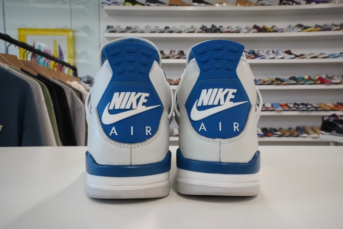Air Jordan 4 Retro 2024 Military Blue Men’s 9 Athletic White Grey Causal Logo Jordan Men main image 2