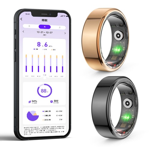 R02 Smart Ring Militärqualität Titan Stahl Schale Gesundheitsüberwachung IP68 - Zdjęcie 5 z 33