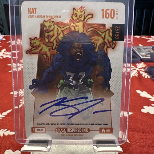 2024 Bo Jackson Battle Arena 1st Edition KAT - Karl A Towns Fire Auto 25/50