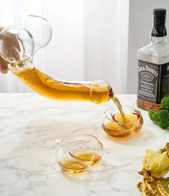 XL Penis Karaffe Gefäß Glas Geburtstags Geschenk Lustig Whisky Wein Spirituosen  - Bild 2 von 4