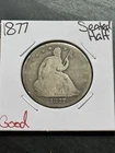 1877 SEATED LIBERTY SILVER HALF DOLLAR GOOD U.S. TYPE COIN (Raw6003)