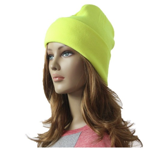 Men Women Plain Beanie Cap Knit Warm Winter Ear Warm Hat Ski Slouchy Cuff Unisex - Picture 55 of 56