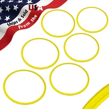 SET OF 6 YELLOW BlueDot Trading Speed & Agility Training Rings Football Soccer