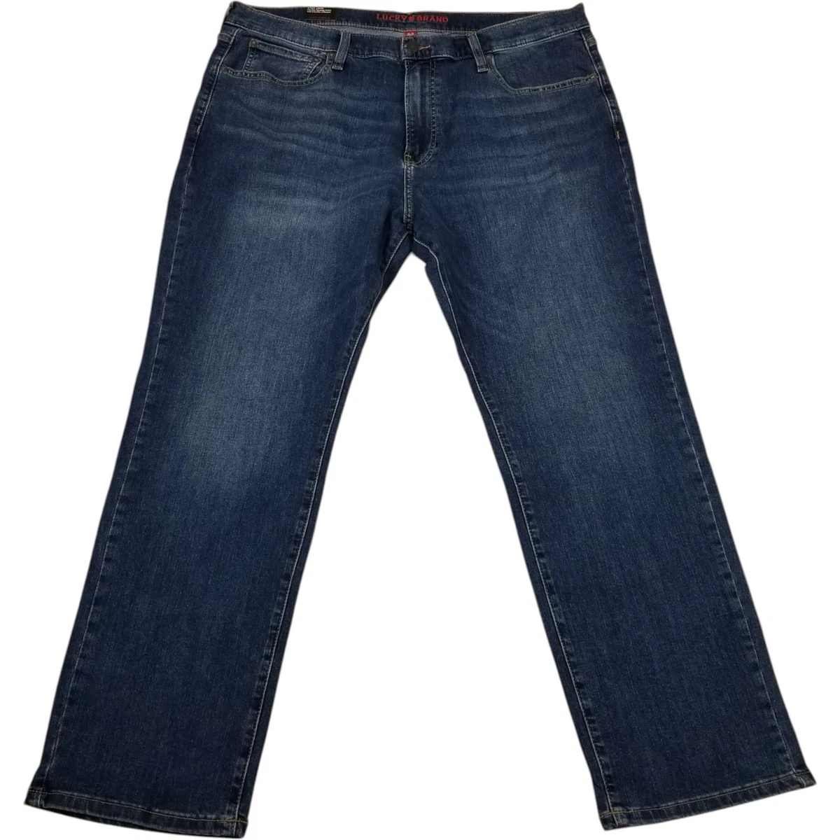 Lucky Brand Jeans Uomo 410 Athletic Straight Fit – Blu – 38W X 30L – Tessuto Elasticizzato