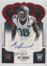 2013 Crown Royale Retail Red Die-Cut Signatures 19/49 Ace Sanders #102 Auto 2t7