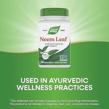 Nature's Way Neem Leaf, 100 Vegetarian Capsules, Traditional Ayurvedic Support