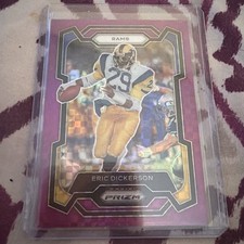 2023 Panini Prizm Football Eric Dickerson #168 Purple Prizm #’d /49 LA Rams SP