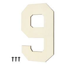 8 Inch Wooden Letters and Numbers for DIY Crafts Wall Decor 9 Shape