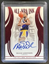 2024-25 Panini Flawless Magic Johnson All-NBA Ink Ruby Auto #/15 Lakers