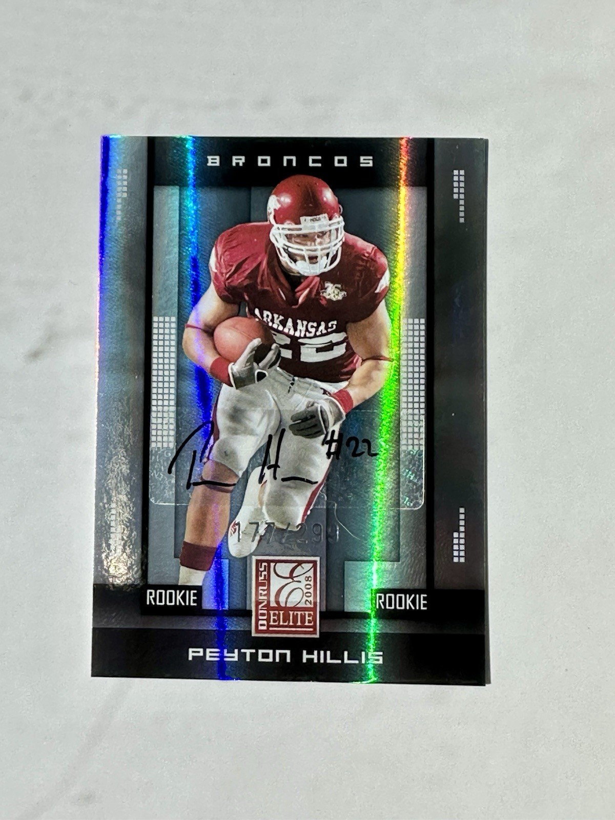 Peyton Hillis Donruss Elite #136 Autograph