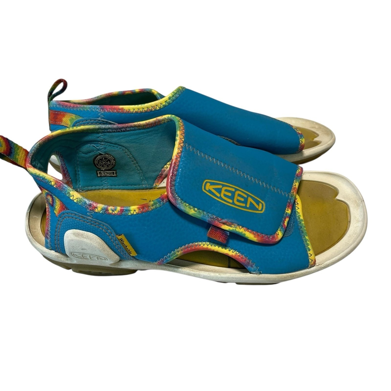 Sandali bambino Keen Knotch River taglia 4 blu giallo scarpe sport acquatici lavabili