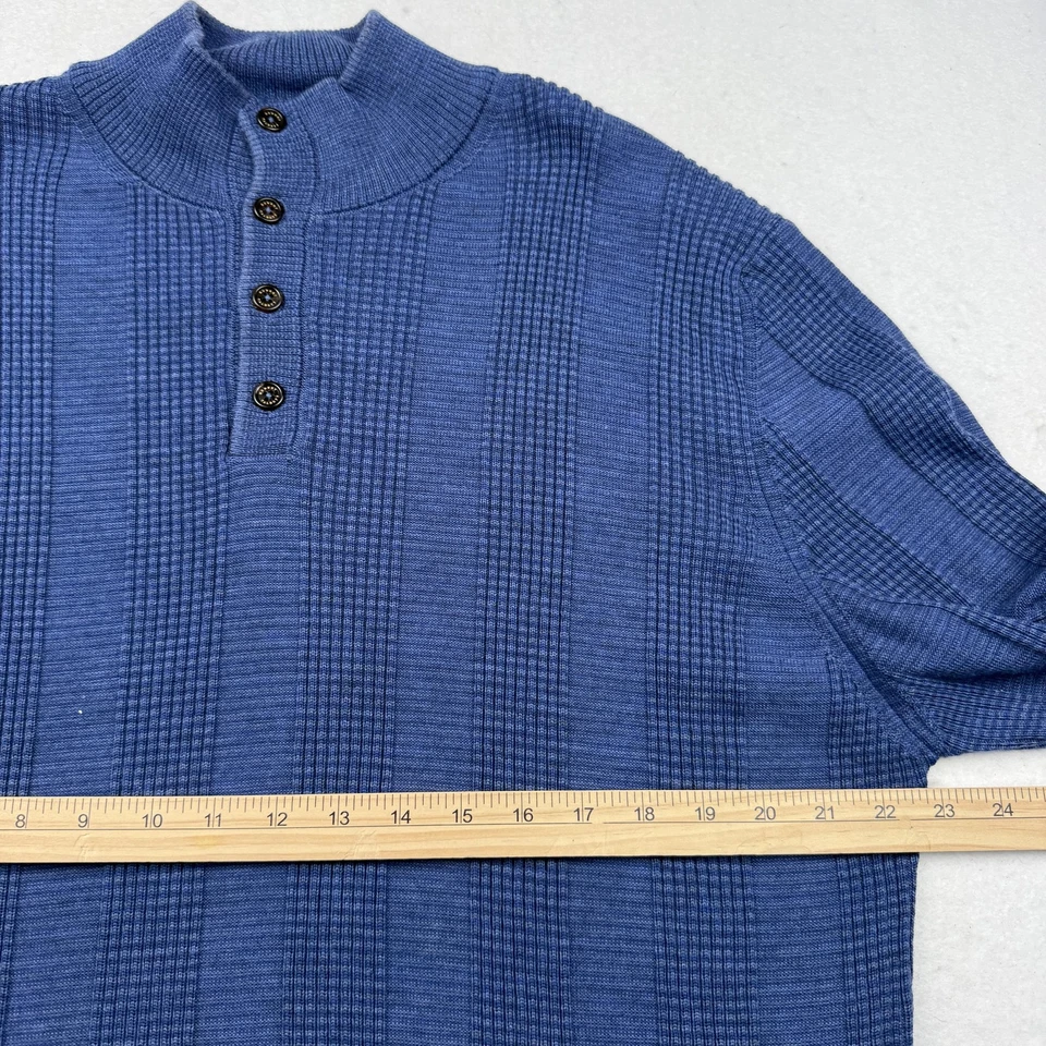 Suéter Robert Talbott Para Hombres XL Lana Merino Cuello Simulado Pullover Hecho en Italia Foto 4 de 4