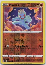 Machop Reverse Holo 024/073 Common Champion's Path Pokemon NM/M
