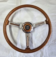 Fiat 124 Spider Hellebore Classic Wood Steering Wheel 38cm Patented Used
