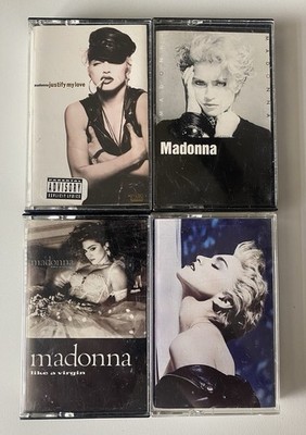 Madonna (Cassette Tape Lot Of 4) Justify My Love, Like A Virgin, True Blue