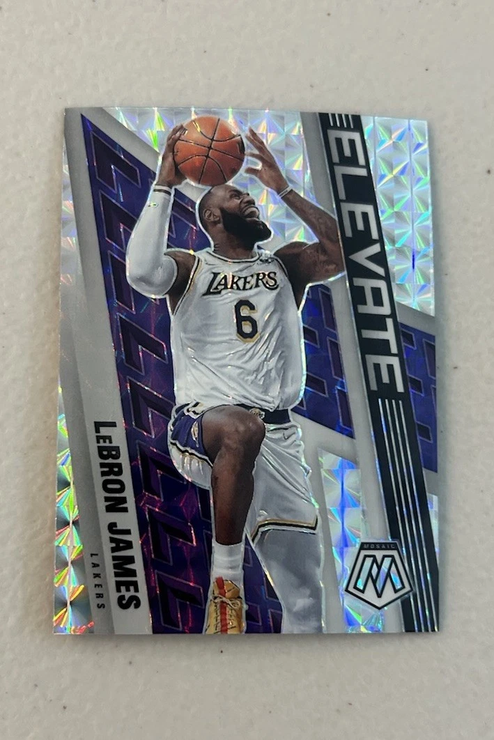LEBRON JAMES 2021-22 Panini Mosaic #6 Elevate Silver Prizm
