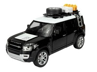 Che Zhi Land Rover Defender 110 Black 1:24 Die Cast Metal Model New In Box Light