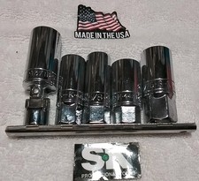 S-k 5pc 3812 Drive Spark Plug Socket Set Sae Usa 