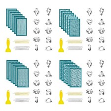 Silk Screen Stencils Kit Include 24 Clay Earring Cutter Tools 30 Earring Hooks