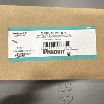 Panduit Pan-Net Mini-Com CPPL48M6BLY Cat5e RJ-45 48-Port 2U 19in Panel
