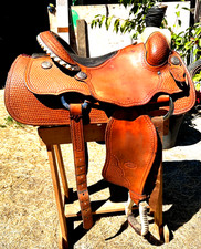 Original billy cook roping saddle 16  Sulphur...