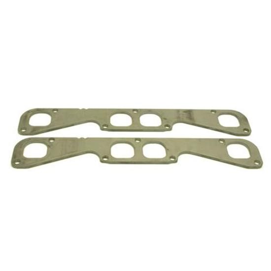 Header Flange Plates, Small Block Fits Chevy Brodix Spread Port, 1-3/4 InchD-port Port Style, 1.80" Port Height, 1.74" Port Width