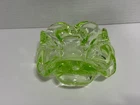 Murano Glass Bright Lime Green Art Hand Blown Glass Bowl/Ashtray - Italian 4"X4"