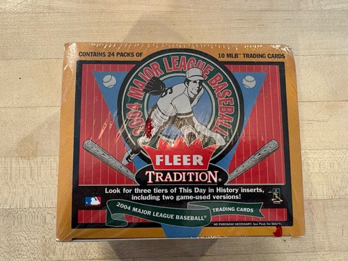2004 Fleer Tradition Baseball MLB Factory Sealed Hobby Box 2004 Fleer Tradition This Day in History sealed box