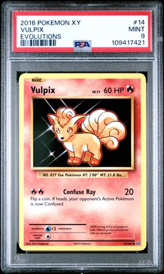 2016 POKEMON XY EVOLUTIONS #14 VULPIX PSA 9 | eBay