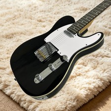 Tele Electric Guitar Black Color Mahogany Body Double Binding Rosewood Fretboard