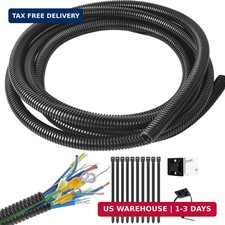 1/2 Inch Wire Loom Split Tubing - 10 ft Cord Protector Electric Wires Covers, Au