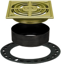 Kerdi-Drain Contour Shower Grate Kit with Integrated Slope Bonding Flange - Idea