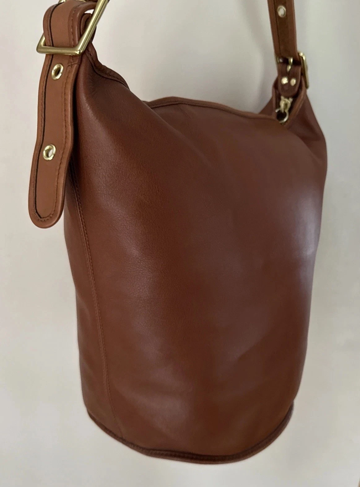 Coach Edizione Limitata Borsone a secchiello Legacy grande in pelle marrone scuro marrone # 17998