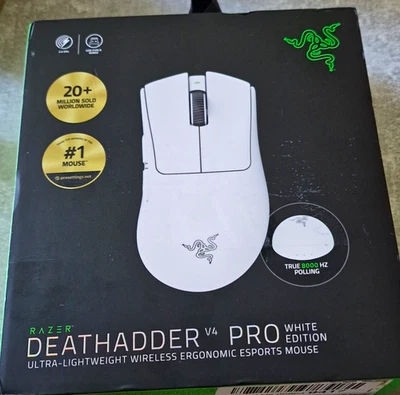 Razer DeathAdder V4 Pro Weiß Gaming-Maus kabellos/USB 35000 DPI 6 Tasten - Bild 1 von 4