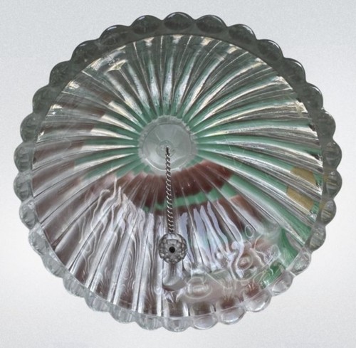 Campana de cristal transparente con mango figurativo de vidrio esmerilado Goebel Charlottenhutte 1978 de colección - Imagen 4 de 7