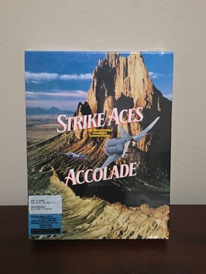 Vintage 1990 Brand New Sealed Strike Aces Game 5.25'' Disks Accolade IBM PC Tandy