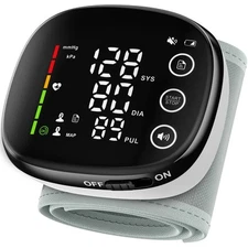 Rechargeable Touchscreen Wrist BP Monitor 13.5–19.5cm Cuff, Voice, 2×120 Memory