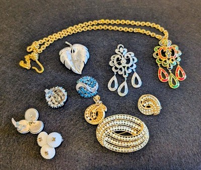 7 Pc All Signed Crown TRIFARI Some Alfred Philippe W/ Mogul Jewels Of India