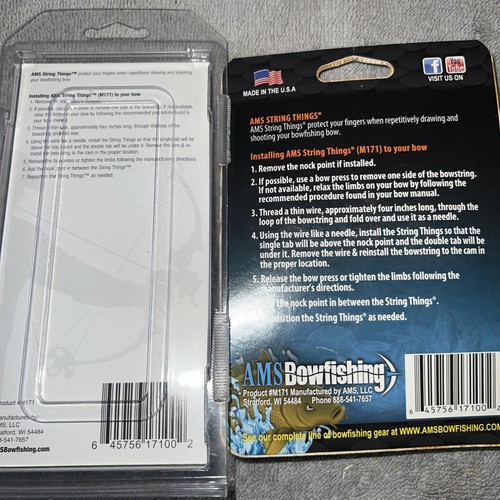 AMS Bowfishing String Things Finger Savers Orange 2 lot Easy Install NEW fishing - Picture 5 of 5