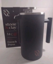 34 OZ Large French Press, Premium Stainless Steel Sturdy Insulated French Press 