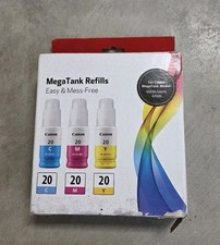 3 Pack Genuine Canon GI-20 Ink Bottle for PIXMA G5020 G6020 G7020 MegaTank