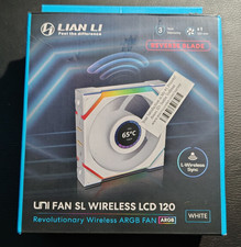 Lian Li UNI FAN SL Wireless LCD 120 Reverse Blade Single Pack White new