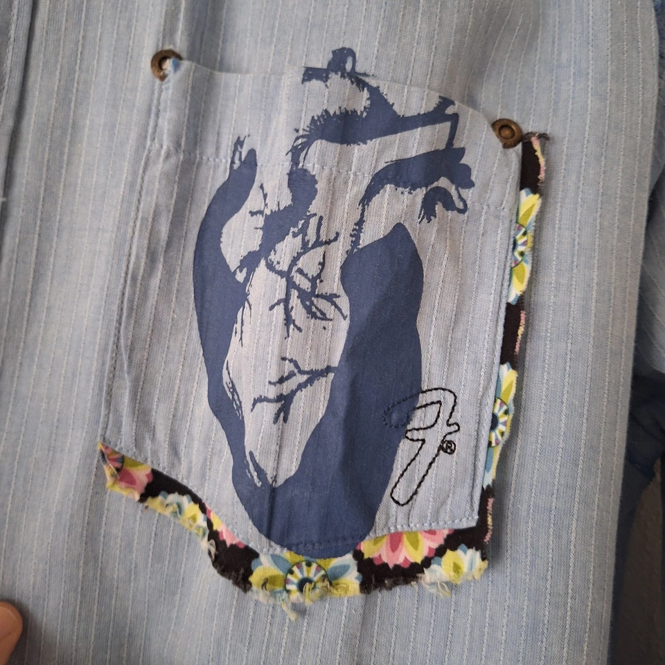 Camisa Fender Da Vinci Custom Shop XL para hombre Heart & Soul Rock retro manga larga Foto 2 de 4