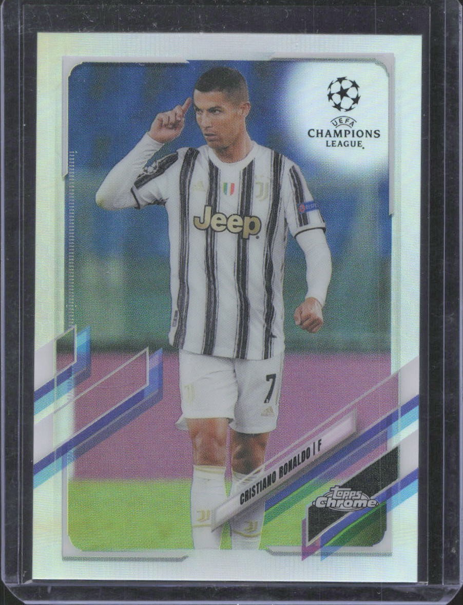 2020-21 Topps Chrome UEFA Champions League #100 Cristiano Ronaldo Refractor