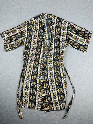 Carlton Blues VTG AFL Football Satin Dressing Gown Sz S 87-92 CM Chest With Belt