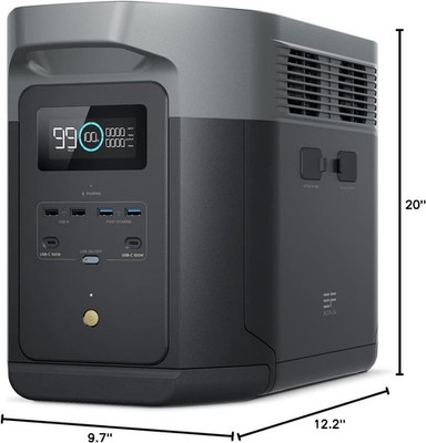EF ECOFLOW DELTA 2 Max Power Station Extra Battery, 2048Wh LiFePO4 (LFP) Battery