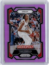 2024 Prizm Monopoly WNBA #71 Tina Charles Pink Prizm 037/149 Atlanta Dream SP