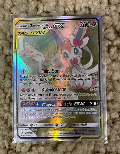 Pokemon TCG Gardevoir & Sylveon GX TAG TEAM 205/214 Unbroken Bonds Full Art Holo